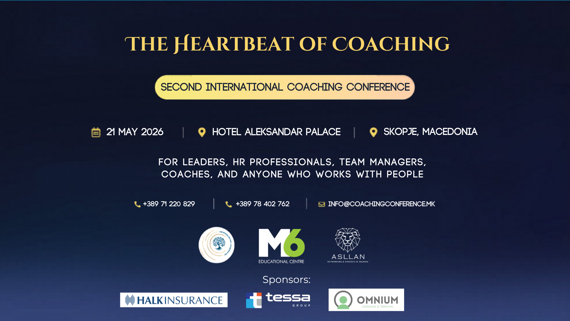 Ексклузивен 10% попуст за членки на ССКМ за „The Heartbeat of Coaching“, 21 мај – Скопје